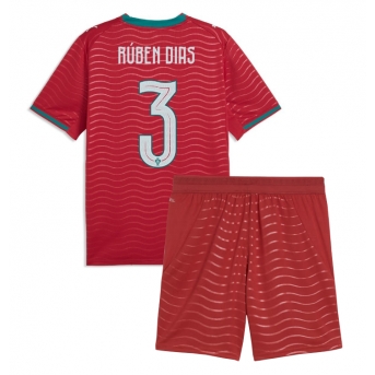 Billige Fotballdrakt Portugal Ruben Dias #3 Replika Hjemmedraktsett Barn VM 2026 Kortermet (med bukser)